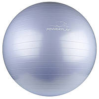 Мяч фитбол спортивный тренировочный для фитнеса PowerPlay 4001 Ø75 cm Gymball Sky Blue + насос GL-55