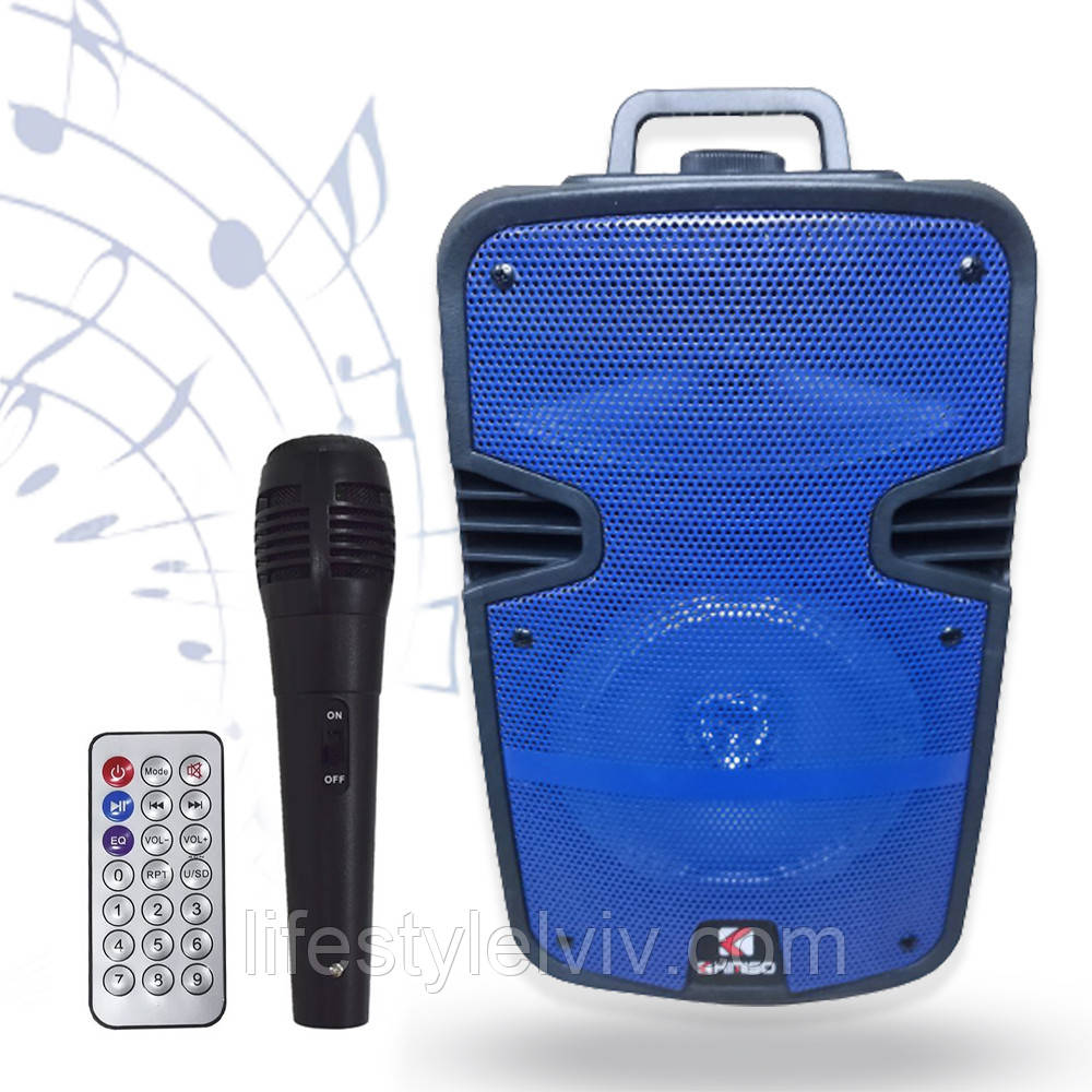 Бездротова колонка валіза 6,5" 1000 W з мікрофоном KIMISO QS-602 / Bluetooth колонка