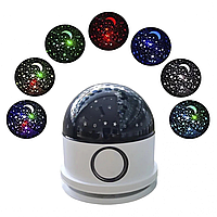 Музыкальный ночник "Звёздное небо" с RGB подсветкой и Bluetooth / Ночник с проекцией / Светильник в розетку