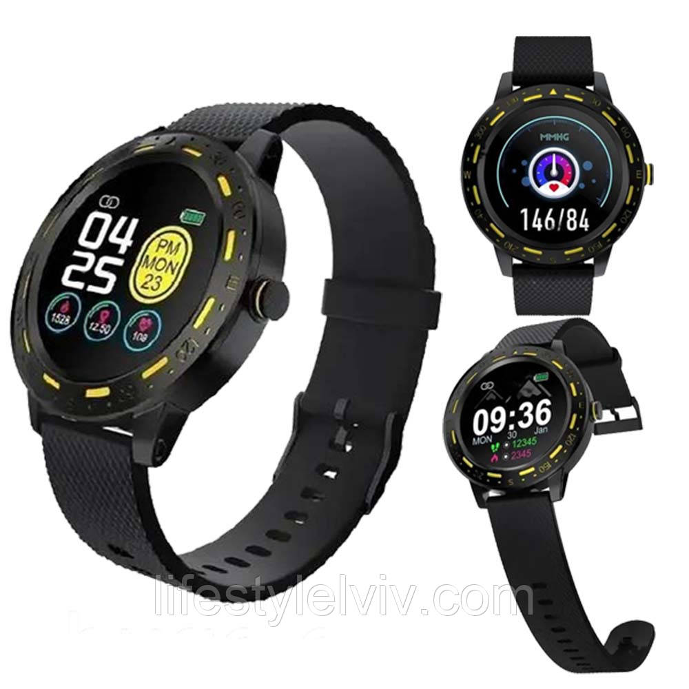 Наручний смарт годинник Smart S18, Чорний / Електронний годинник на руку / Смарт годинник водонепроникний