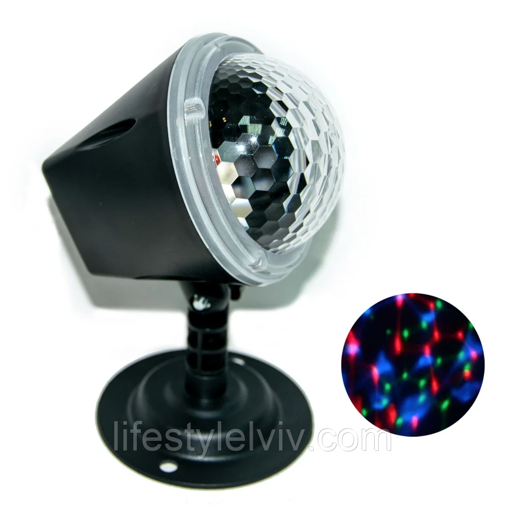 Світлодіодний диско-проектор RGB Ocean Wave Projector Light SE-371-01 / Диско-куля