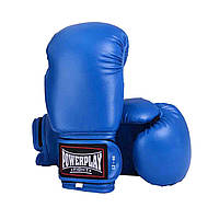 Боксерские перчатки спортивные тренировочные для бокса PowerPlay 3004 Classic Синие 12 унций KU-22