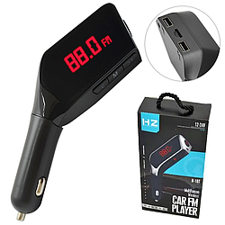 Автомобільний FM трансмітер H1BT / FM-передавач для авто / Модулятор в машину від прикурювача з двома USB