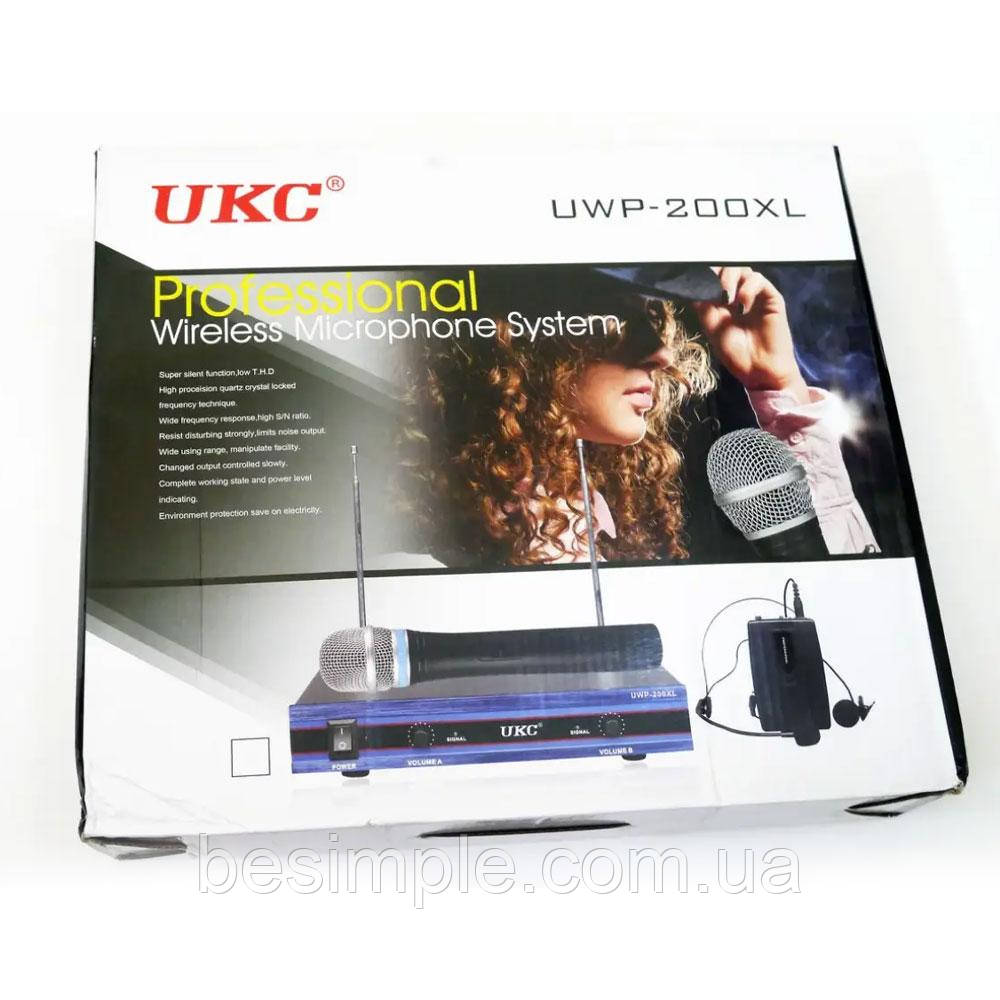 Профессиональный караоке микрофон UKC DM UWP-200 XL / Вокальный микрофон / Радиосистема для караоке - фото 9 - id-p1938491411