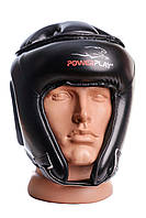 Боксерский шлем турнирный тренировочный спортивный для бокса PowerPlay Черный XL GL-55