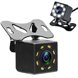 Автомобільна камера заднього виду CR108 / Паркувальна автокамера кубик з підсвічуванням 8LED