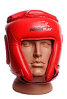 Боксерський шолом турнірний тренувальний спортивний для бокса PowerPlay Червоний M KU-22
