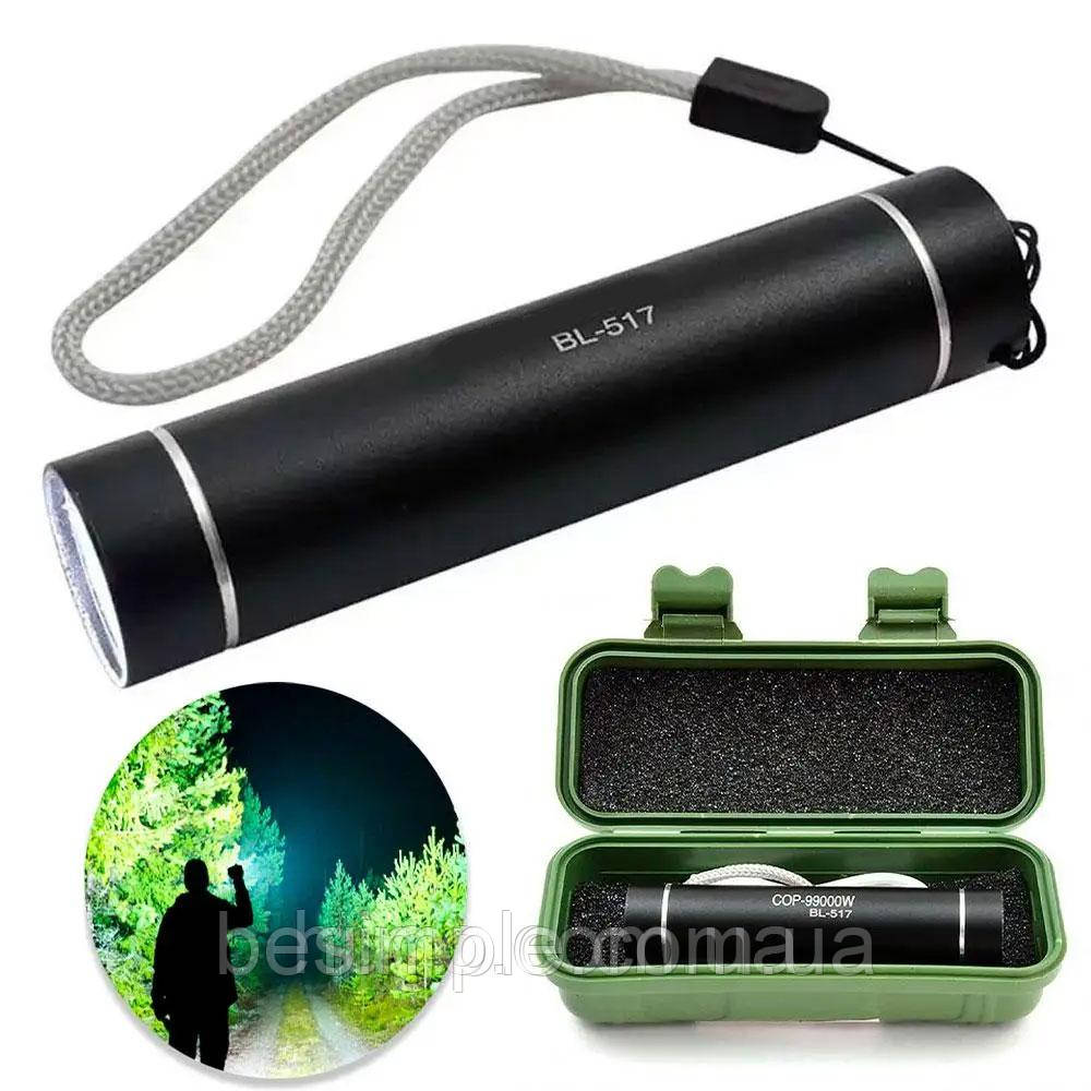 Ручний світлодіодний ліхтарик BL-B517-х PE USB / Кишеньковий акумуляторний ліхтарик з USB кабелем