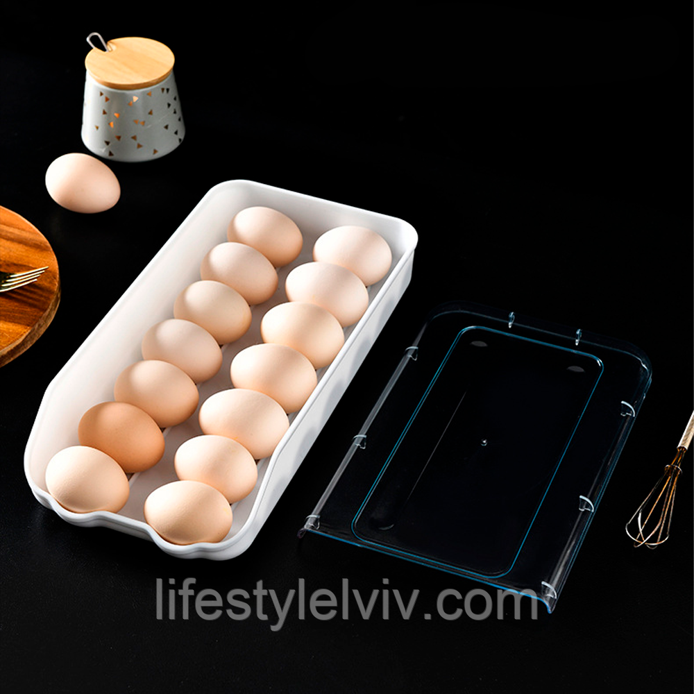 Контейнер для хранения яиц Egg storage box, Белый / Пластиковый ящик для яиц в холодильник - фото 3 - id-p1938620630