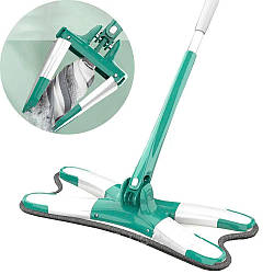 Швабра з самовіджимом X-Type для миття підлоги, Зелений / Швабра метелик, що обертається