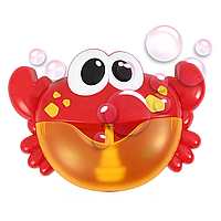 Детская игрушка для ванной "Забавный Краб-пузырь" / Музыкальная игрушка-генератор пены для ванной