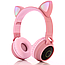 Бездротові Bluetooth навушники вушка Cat Ear VZV 850M з LED підсвіткою Рожевий, фото 3