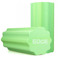 Ролик массажный спортивный тренировочный EDGE профилированный YOGA Roller EVA RO3-45 зеленый (45*15см.) VE-33
