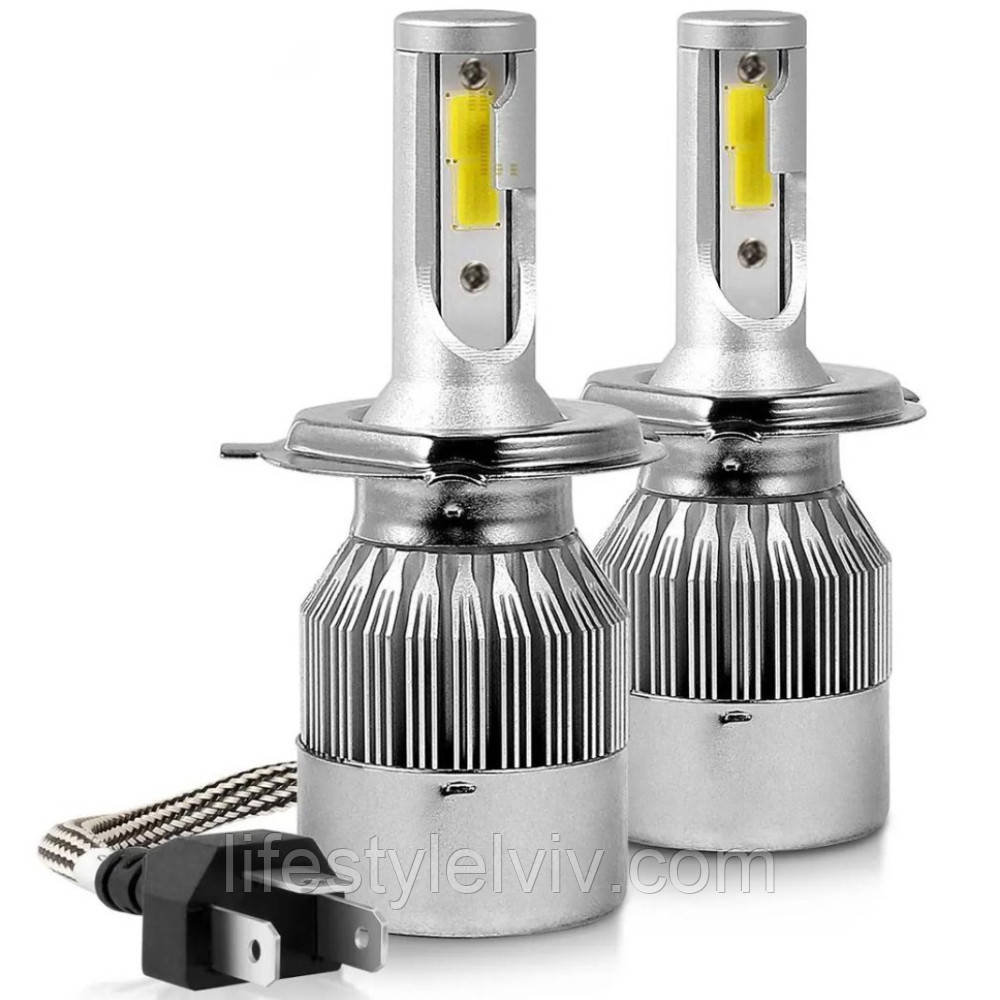 LED лампа H4 C6, 2шт, 36W / Комплект автомобільних ламп / Світлодіодні лампи в авто / Лед лампа