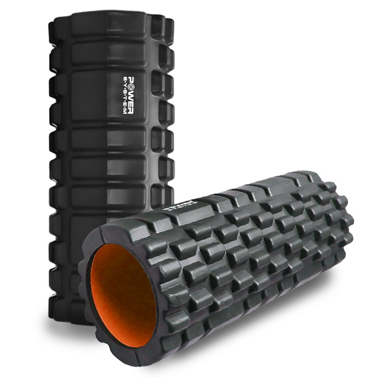 Ролик массажный спортивный тренировочный (роллер) Power System PS-4050 Fitness Black/Orange (33x15см.) GL-55 - фото 1 - id-p1938514198
