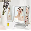 Косметичне дзеркало з LED підсвічуванням XW 810, з USB / Потрійне сенсорне дзеркало для макіяжу, фото 3