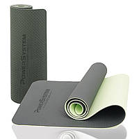 Коврик тренировочный для йоги и фитнеса Power System PS-4060 TPEYoga Mat Premium Green (183х61х0.6) GL-55