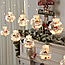 Гірлянда 3х1,5 м "Штора шар" Сніговик, Дід Мороз, Ялинка, 10 куль 4 види МИКС, Біла / Світлодіодна гірлянда, фото 7