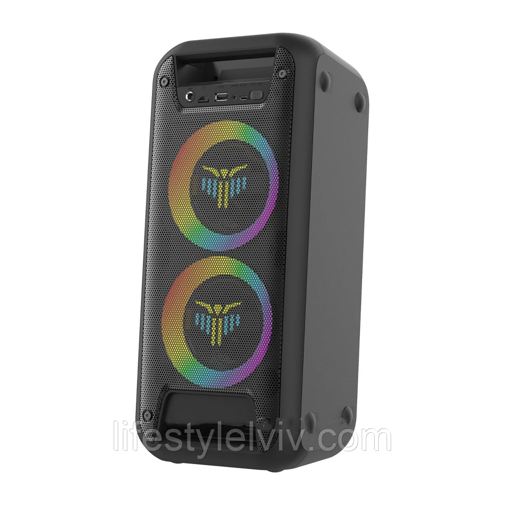 Портативна колонка Bluetooth ESS-301B у вигляді міні валізи з LED підсвічуванням