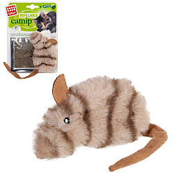 М'яка іграшка Мишка з м'ятою (3 пакетики) для кішок, GiGwi Catnip / Ігра-дразнилка для котів / Миша для кошенят
