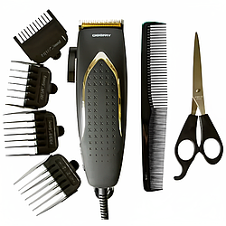 Машинка для стрижки волосся GM 809 з 4 насадками від мережі / Тример для стрижки волосся