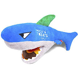 Акула для ласощів із пищалкою (30 см) для собак GiGwi Basic / М'яка іграшка для собачок / Інтерактивна гра