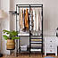 Вішалка стійка для одягу (157х105х80 см) Simple Coat Rack Double Row / Телескопічна вішалка з полицями, фото 2