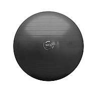 Мяч фитбол гимнастический тренировочный мяч для фитнеса и спорта WCG 85 Anti-Burst 300кг Графит Серый GL-55