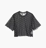 Urbanshop com ua Футболка Nike Air Printed Mesh Short Sleeve Crop Top Black DV8245-010 РОЗМІР ЗАПИТУЙТЕ