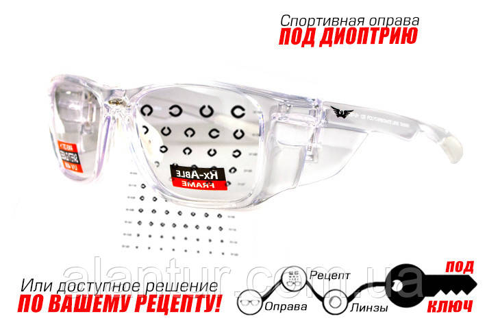 Окуляри під діоптрії Global Vision RX-T Crystal (rx-able) (clear), прозорі в прозорій оправі