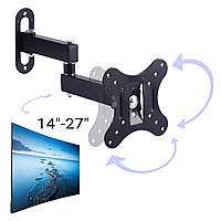Настінне поворотне кріплення для телевізора TV CP101 14"-27" Кронштейн для телевізора поворотний