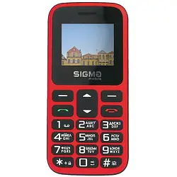 Кнопковий телефон Sigma mobile Comfort 50 HIT2020 Red