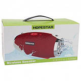 Вологостійка портативна Bluetooth колонка HOPESTAR H26 Красня, бездротова блютуз колонка з USB, FM, фото 4