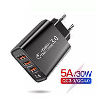 Сетевое зарядное устройство для телефона Power 3/0 Quick Charge 20W 3 x USB QS 3/0 PD 20W