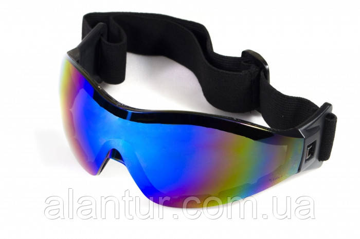 Окуляри захисні з ущільнювачем Global Vision Z-33 (G-Tech™ blue) Anti-Fog, дзеркальні сині