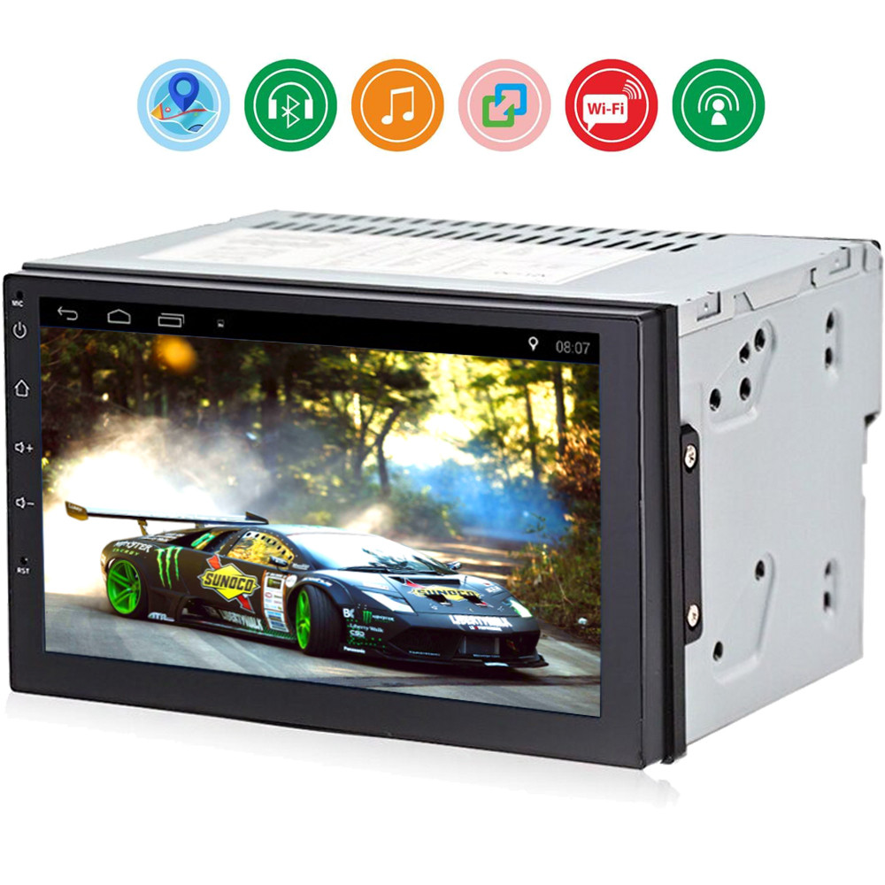 Автомагнітола 2Din Android Univesal Long Авто магнітола на андроїд 7 дюймів 4х ядерний процесор, фото 1