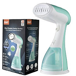 Ручний відпарювач для одягу вертикальний RAF 1214G, 1500W, Зелений / Пароочисник для дому / Парова праска