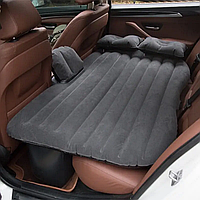 Автомобильный матрас 135х85х45см, с 2 подушками и насосом, Черный / Надувной диван в машину / Матрас с авто