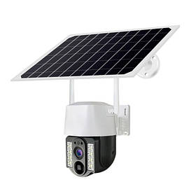 IP камера відеоспостереження RIAS VC3 Wi-Fi 2MP 4G вулична із сонячною панеллю White (3_03783)