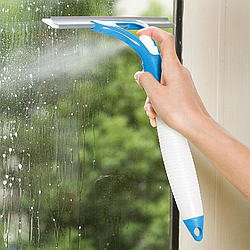 Швабра для миття вікон з пульверизатором / Щітка для вікон / Пристрій для миття скла