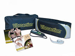 Пояс для схуднення Виброэкшн Vibroaction W-85 антицелюлітний електричний масажер для живота Синій