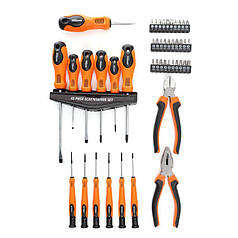 Набір викруток, плоскогубців та біт 45 шт. Kraft&Dele KD10893