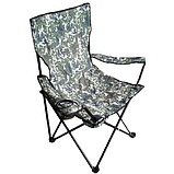 Крісло для кемпінгу Стілець туристичний розкладний Крісло для риболовлі і пікніка Хакі, фото 2