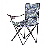 Комплект туристичний складаний стілець 2 шт. з підлокітниками, спинкою, підсклянником, у чохлі Хакі, фото 7