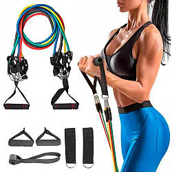 Набір трубчастих еспандерів 5 шт, U-powex JT-003 для вправ / Еспандери для фітнесу