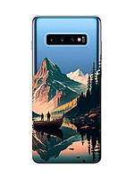 Прозрачный чехол на Samsung Galaxy S10 Plus :: Лодка. Пейзаж (принт 246)