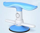 Тренажер для преса підлоговий на присоску Strong Fit ST046 кріплення для фіксації ніг Блакитний, фото 2