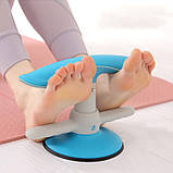 Тренажер для преса підлоговий на присоску Strong Fit ST046 кріплення для фіксації ніг Блакитний, фото 5