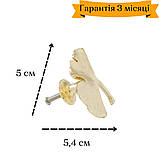 Меблева ручка для шафи, шухляди, комоду,  ретро, декоративна, листя, фото 2