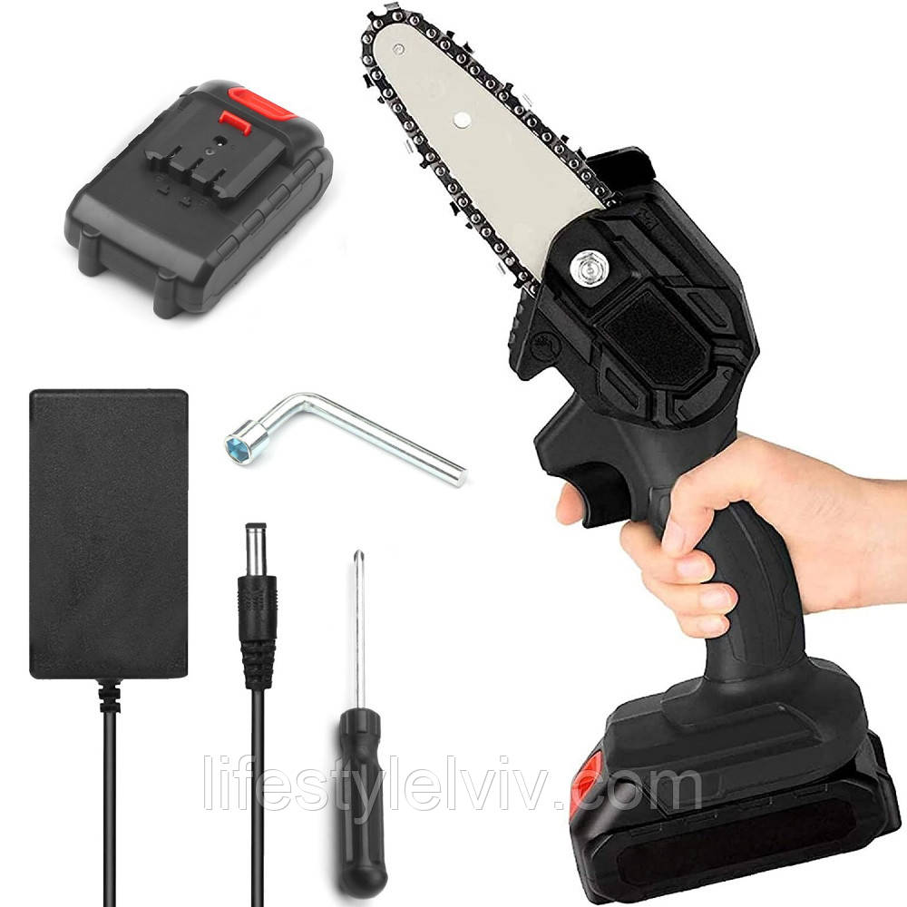 Ланцюгова міні пила LY-21, 24V / Акумуляторна електропилка / Ручна садова пила, фото 1